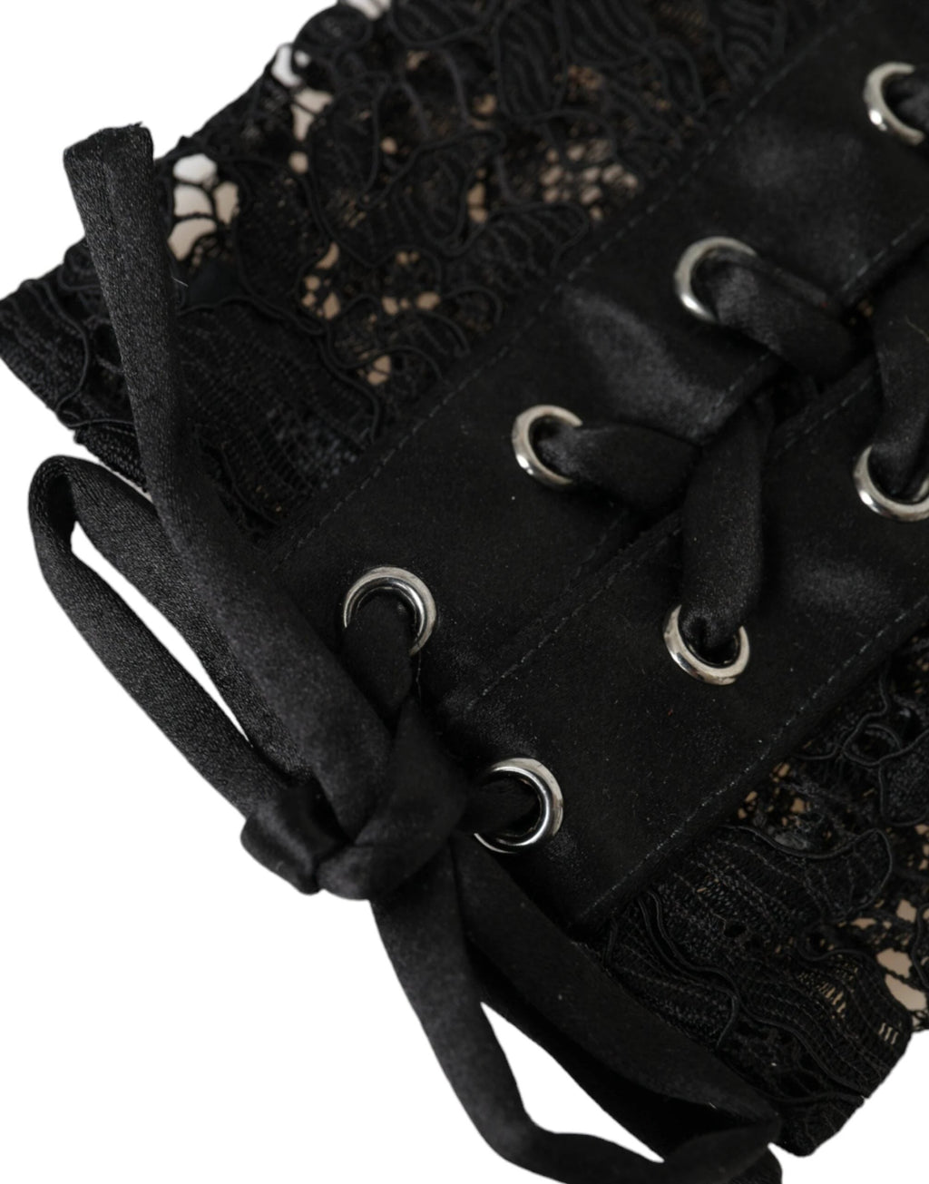 Dolce & Gabbana Black Taormina Lace Elbow Length Gloves by Dolce & Gabbana