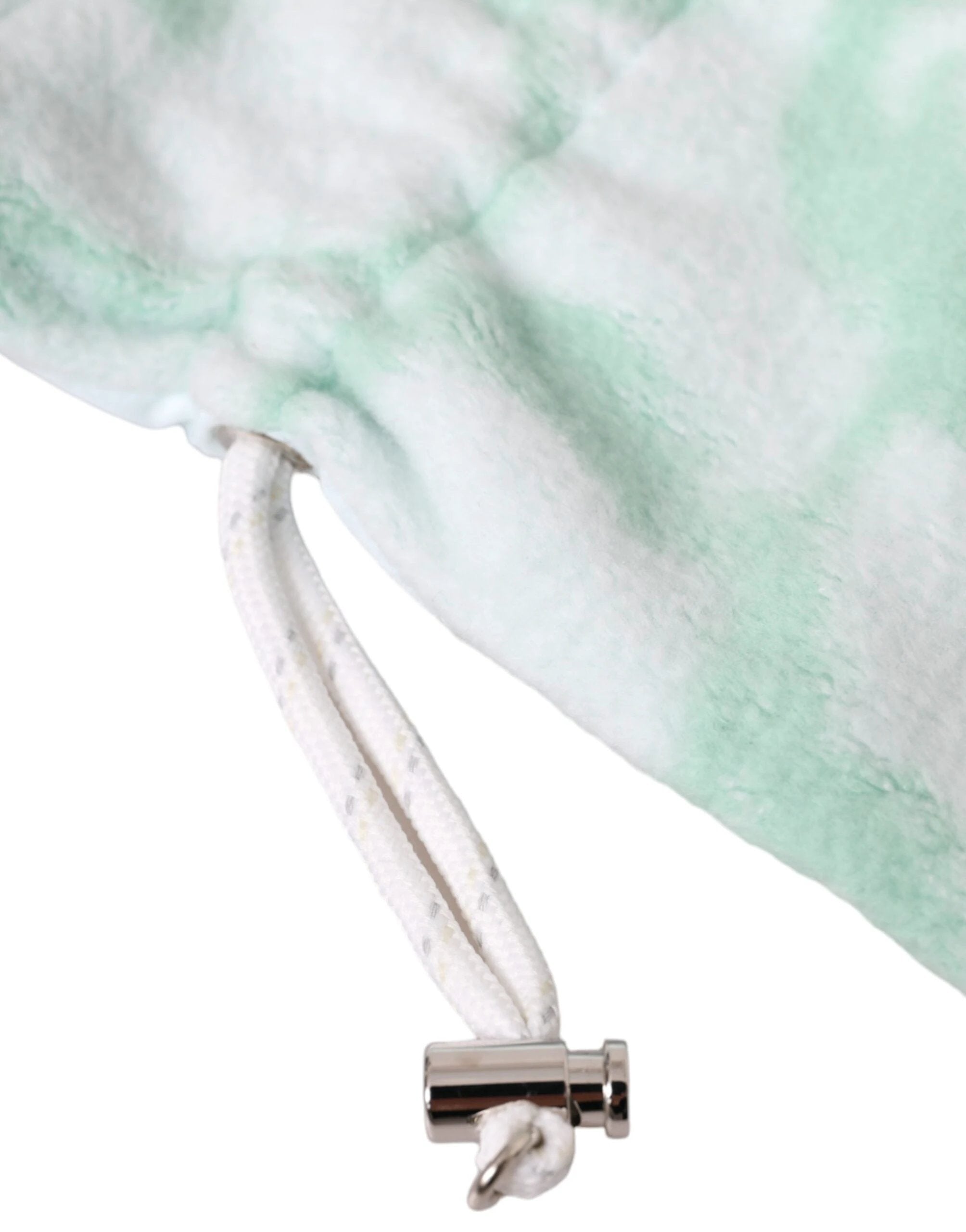 Dolce & Gabbana White Nylon Fleece Wrist Length Mitten Gloves by Dolce & Gabbana