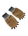 Dolce & Gabbana Beige Acrylic Knitted Fur Wrist Mitten Gloves by Dolce & Gabbana