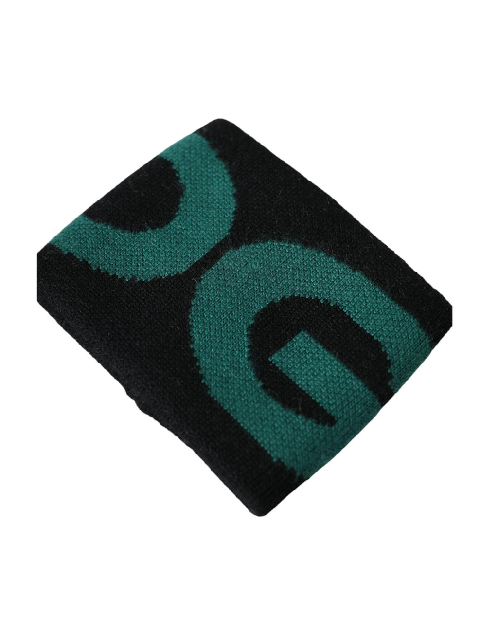 Dolce & Gabbana Black Green Wool Logo #DGMILLENNIALS Wristband by Dolce & Gabbana