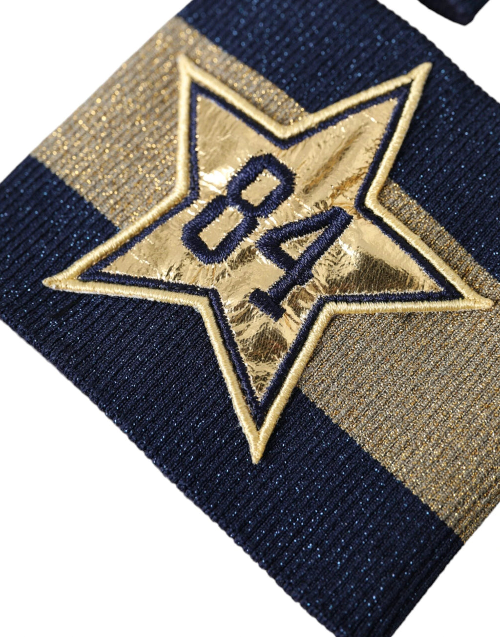 Dolce & Gabbana Black Gold Logo Star 84 Viscose Wristband by Dolce & Gabbana