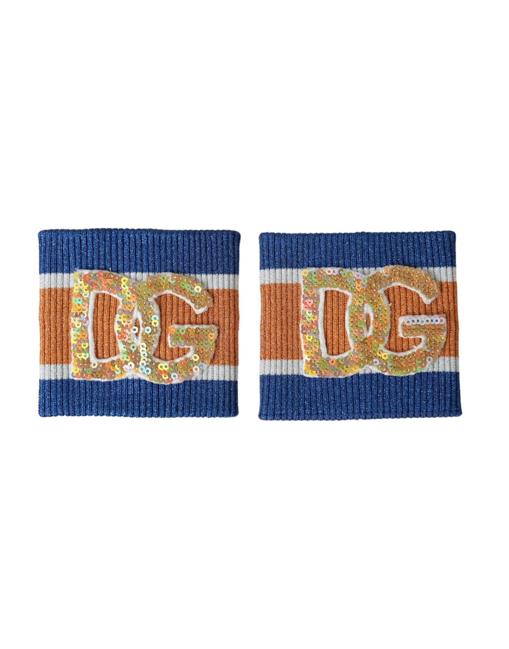 Dolce & Gabbana Multicolor Logo Sequin Viscose Wristband by Dolce & Gabbana