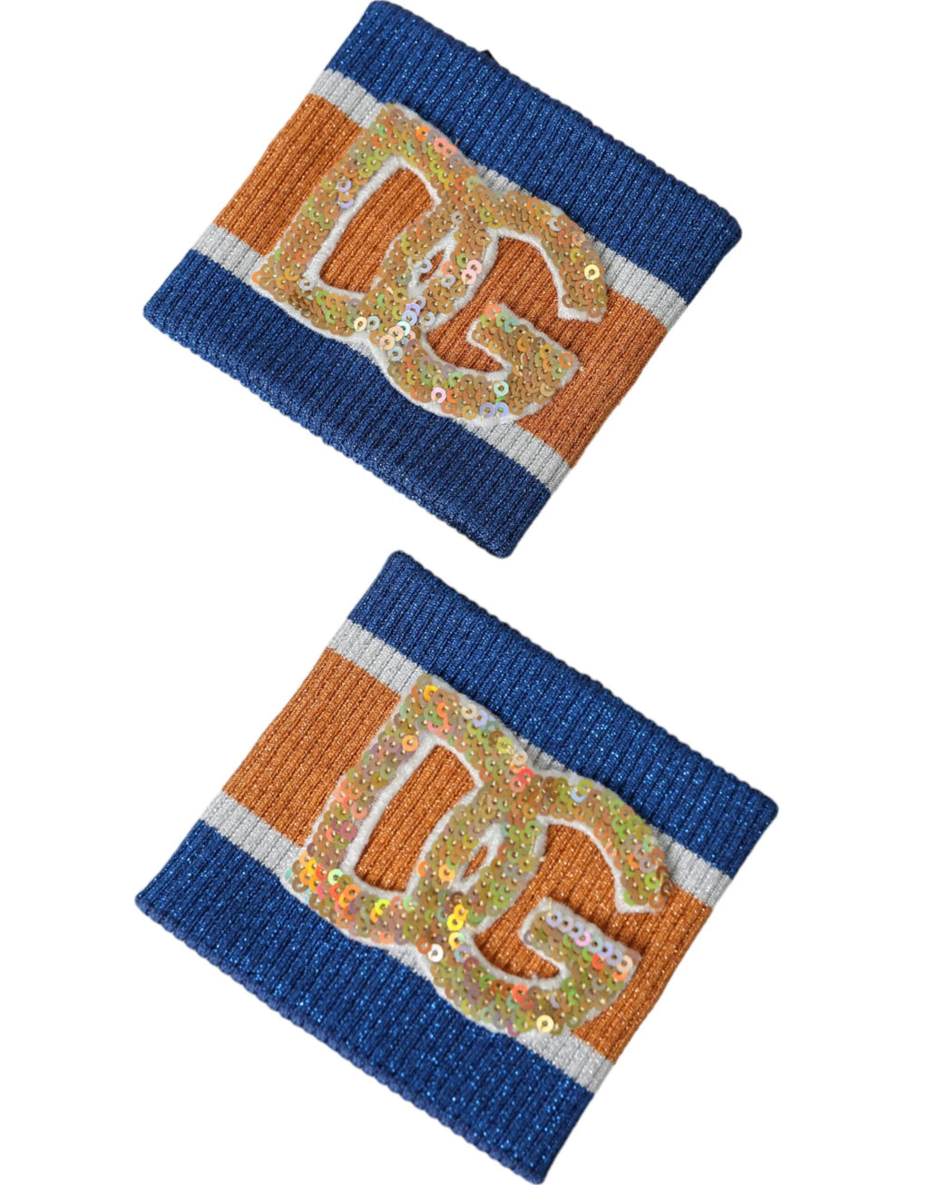 Dolce & Gabbana Multicolor Logo Sequin Viscose Wristband by Dolce & Gabbana