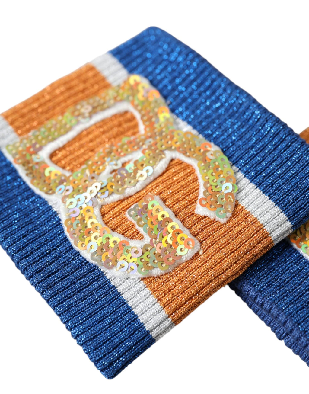 Dolce & Gabbana Multicolor Logo Sequin Viscose Wristband by Dolce & Gabbana