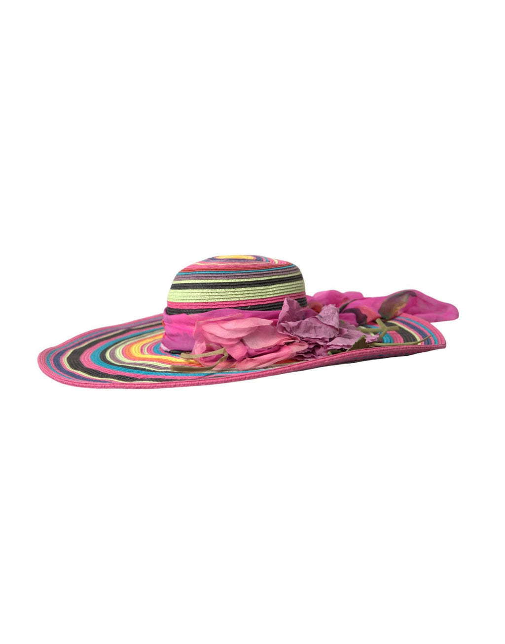 Dolce & Gabbana Multicolor Fantasy Wide Brim Floppy Hat by Dolce & Gabbana
