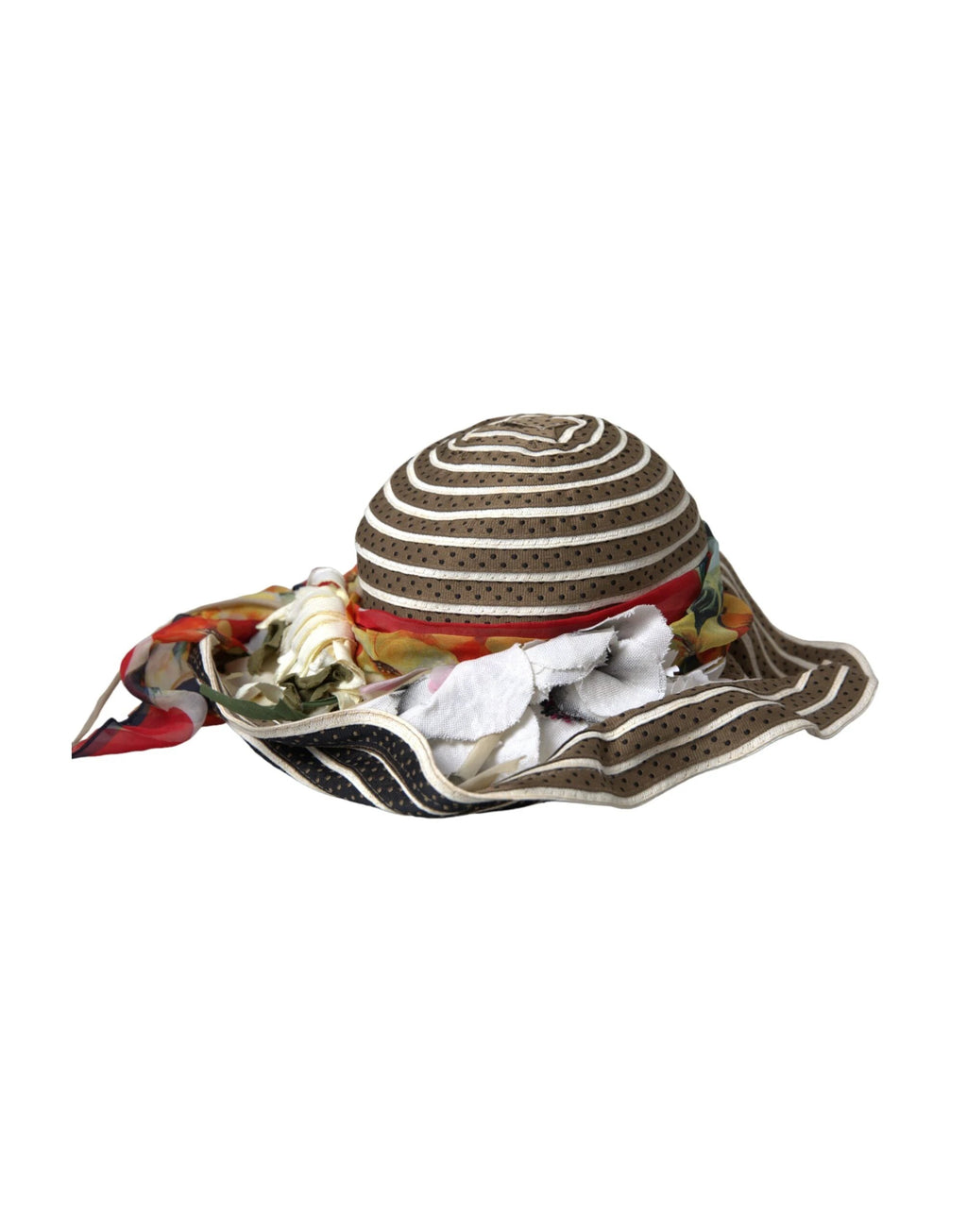 Dolce & Gabbana Multicolor Fantasy Wide Brim Floppy Hat by Dolce & Gabbana
