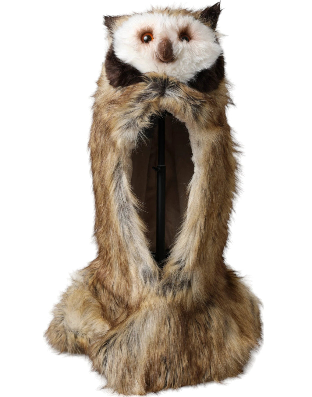 Dolce & Gabbana Brown Owl Faux Fur Whole Head Cap Hat by Dolce & Gabbana