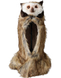 Dolce & Gabbana Brown Owl Faux Fur Whole Head Cap Hat by Dolce & Gabbana