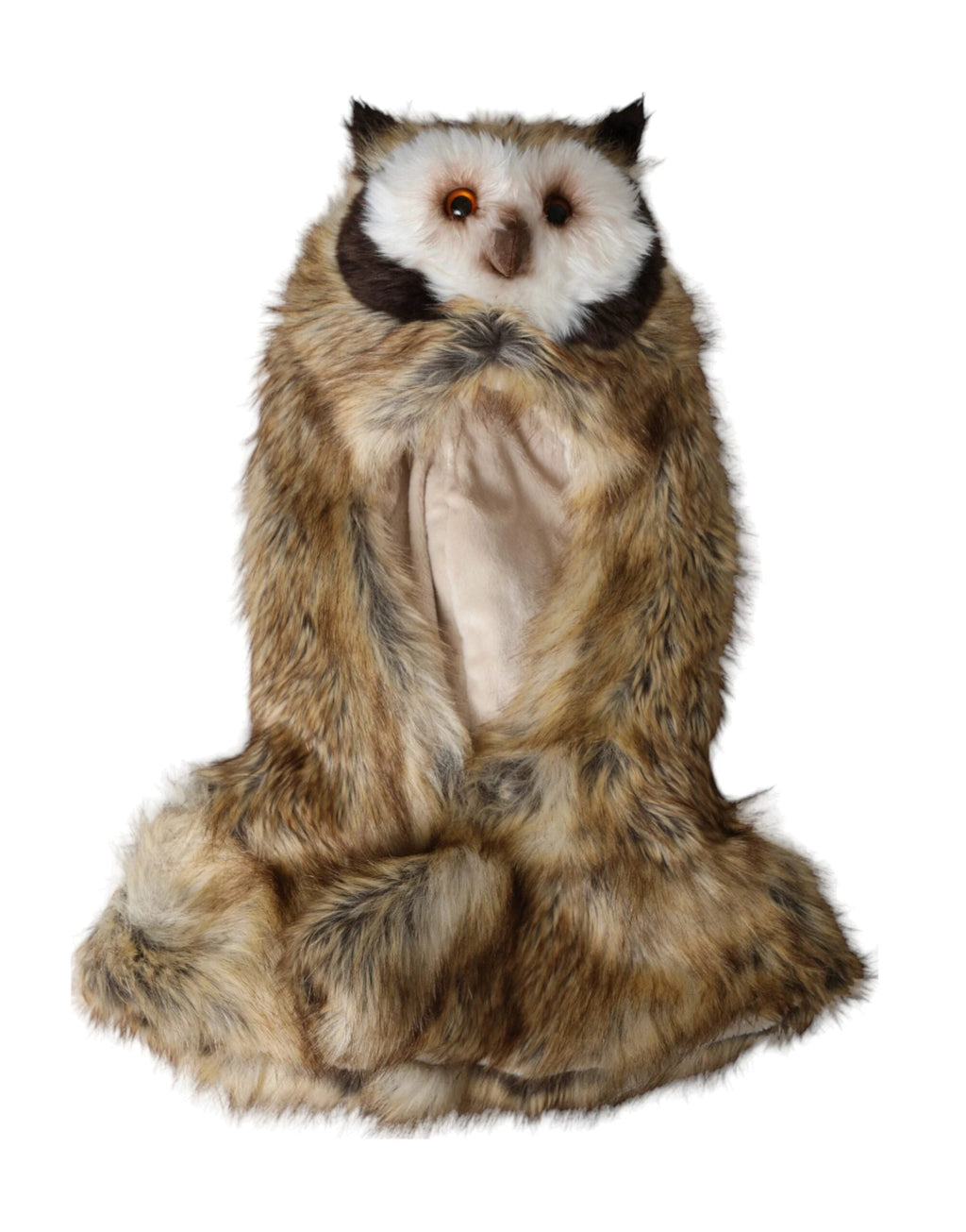 Dolce & Gabbana Brown Owl Faux Fur Whole Head Cap Hat by Dolce & Gabbana