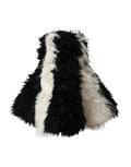 Dolce & Gabbana Black White Stripes Mohair Fur Bucket Hat by Dolce & Gabbana