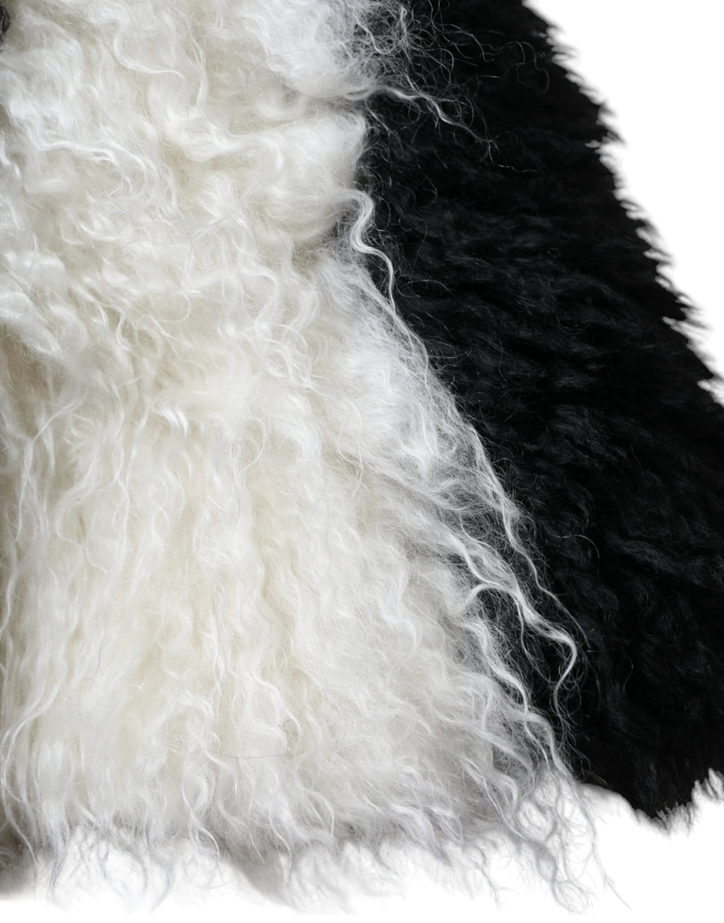 Dolce & Gabbana Black White Stripes Mohair Fur Bucket Hat by Dolce & Gabbana