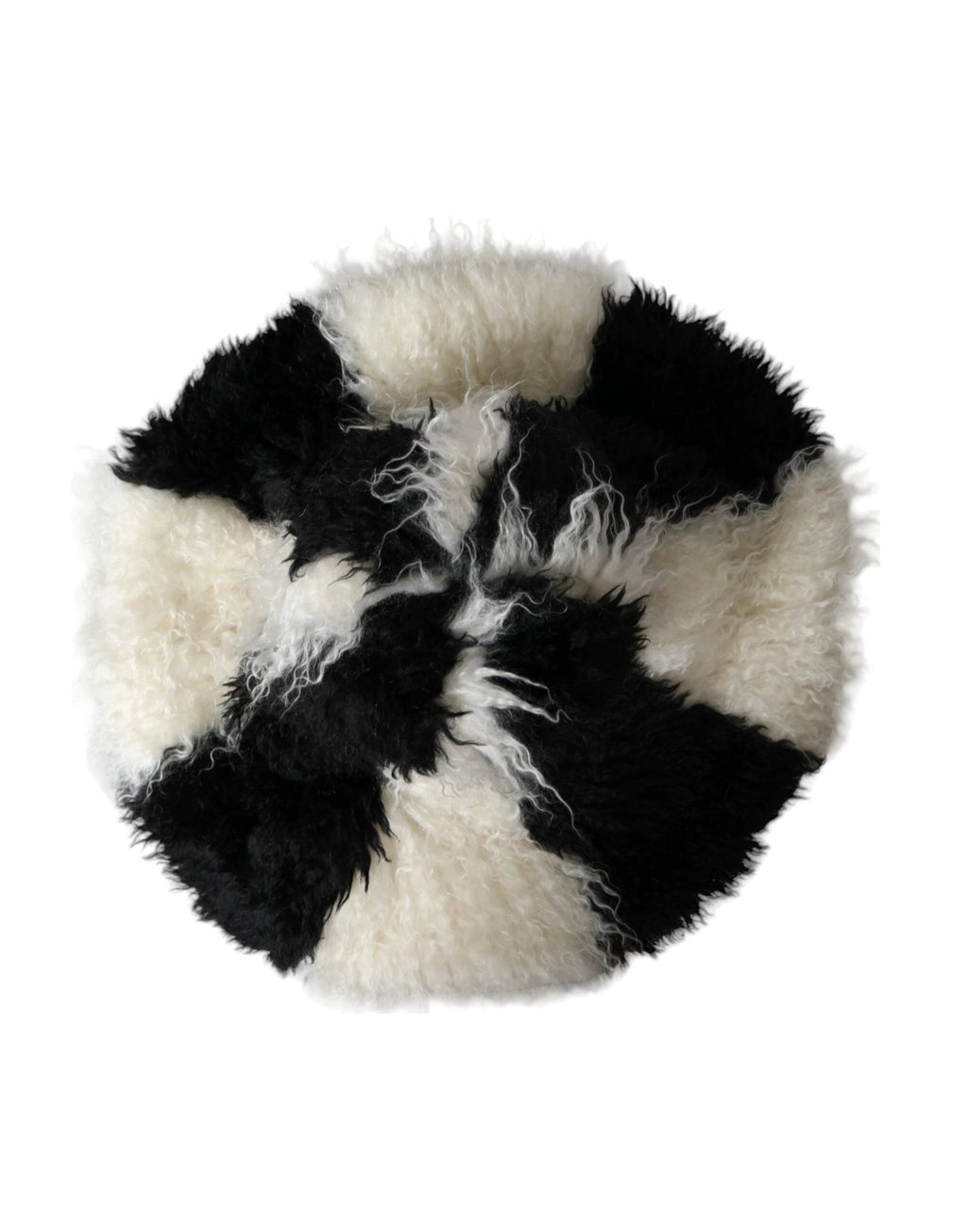 Dolce & Gabbana Black White Stripes Mohair Fur Bucket Hat by Dolce & Gabbana