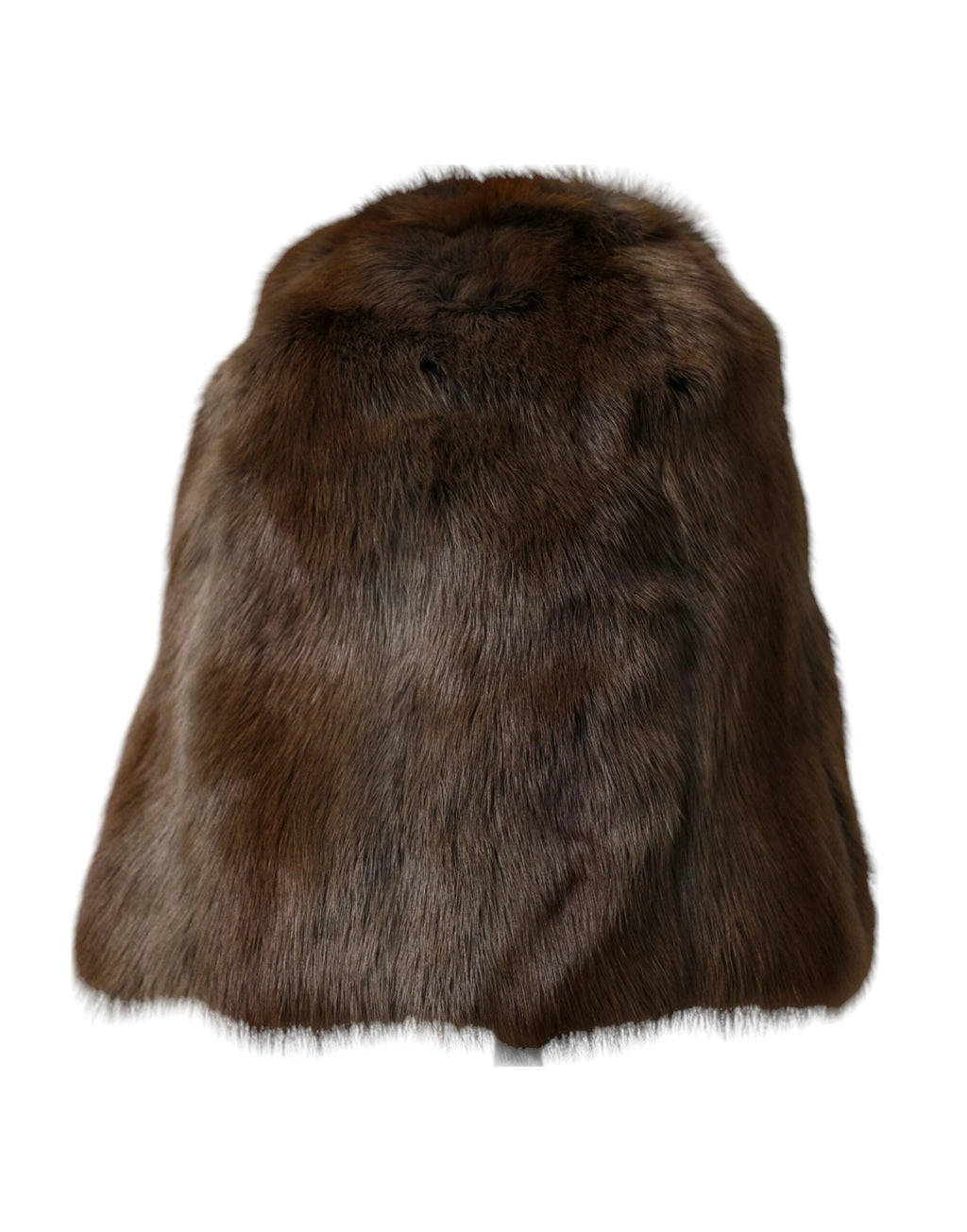 Dolce & Gabbana Brown Weasel Fur Womens Cashmere Hat Beanie by Dolce & Gabbana