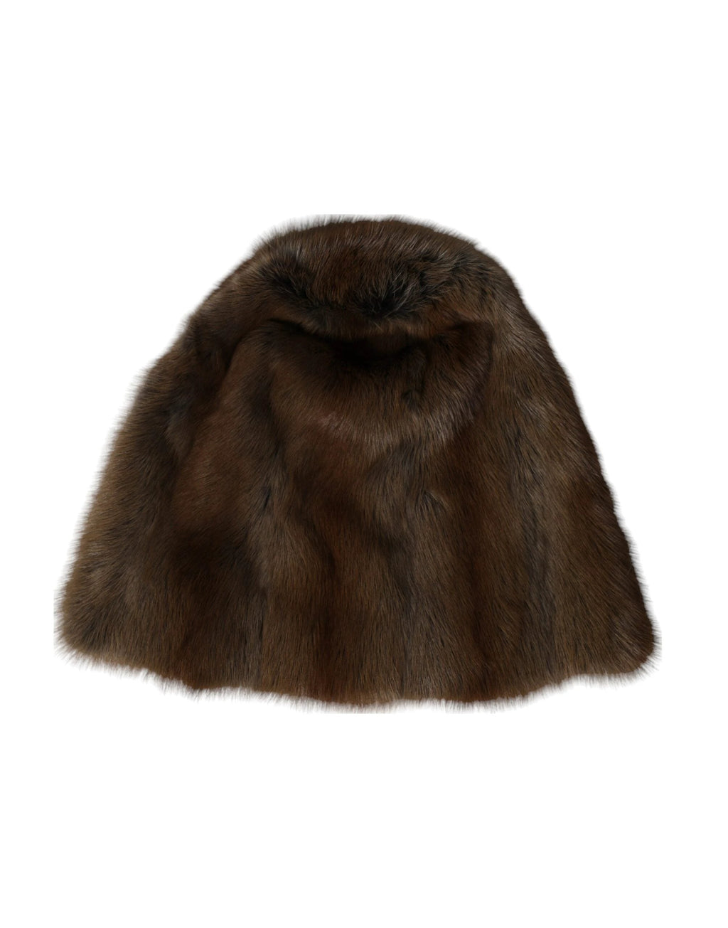 Dolce & Gabbana Brown Weasel Fur Womens Cashmere Hat Beanie by Dolce & Gabbana