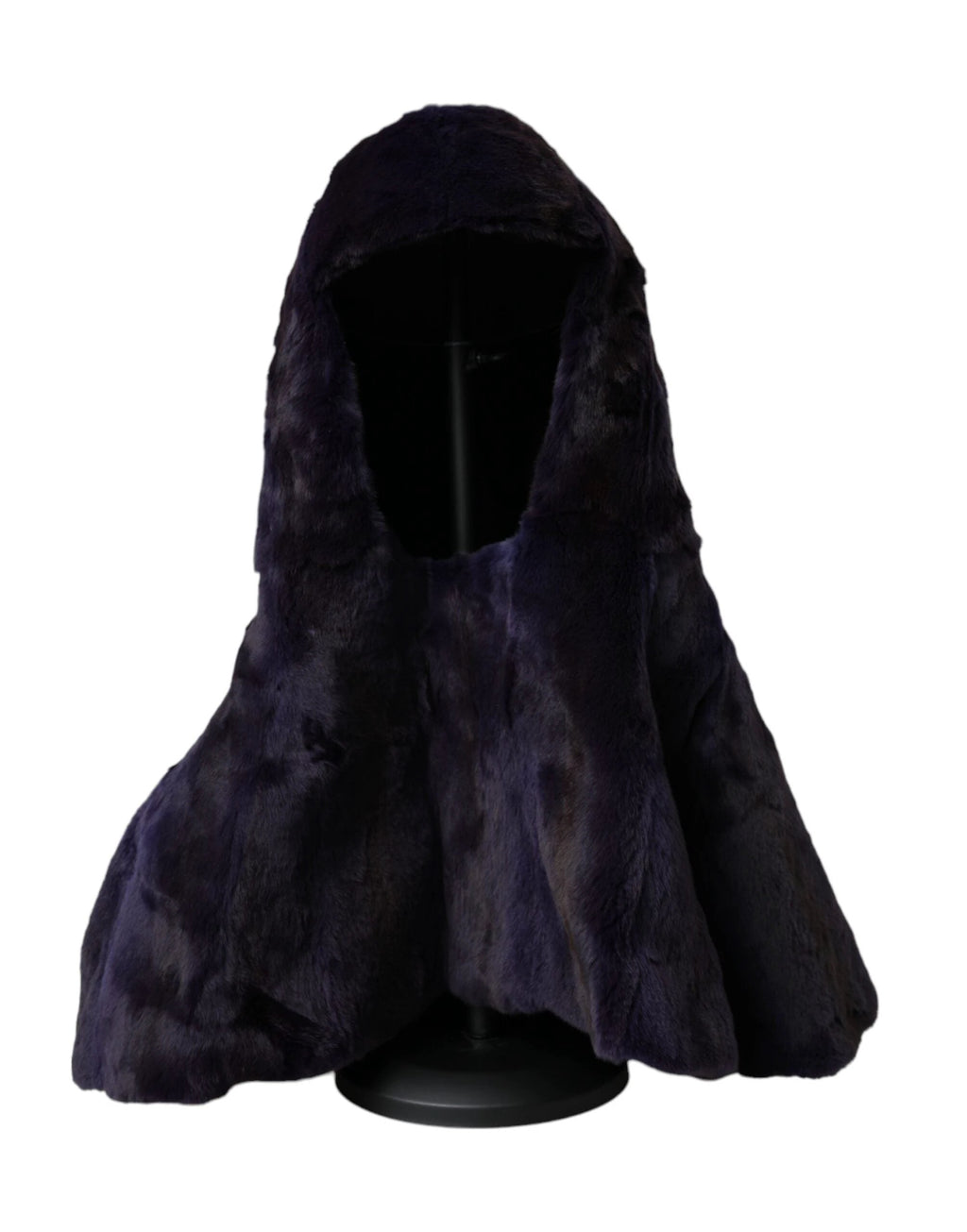 Dolce & Gabbana Black Weasel Fur Whole Head Wrap Hat by Dolce & Gabbana