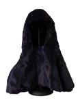 Dolce & Gabbana Black Weasel Fur Whole Head Wrap Hat by Dolce & Gabbana