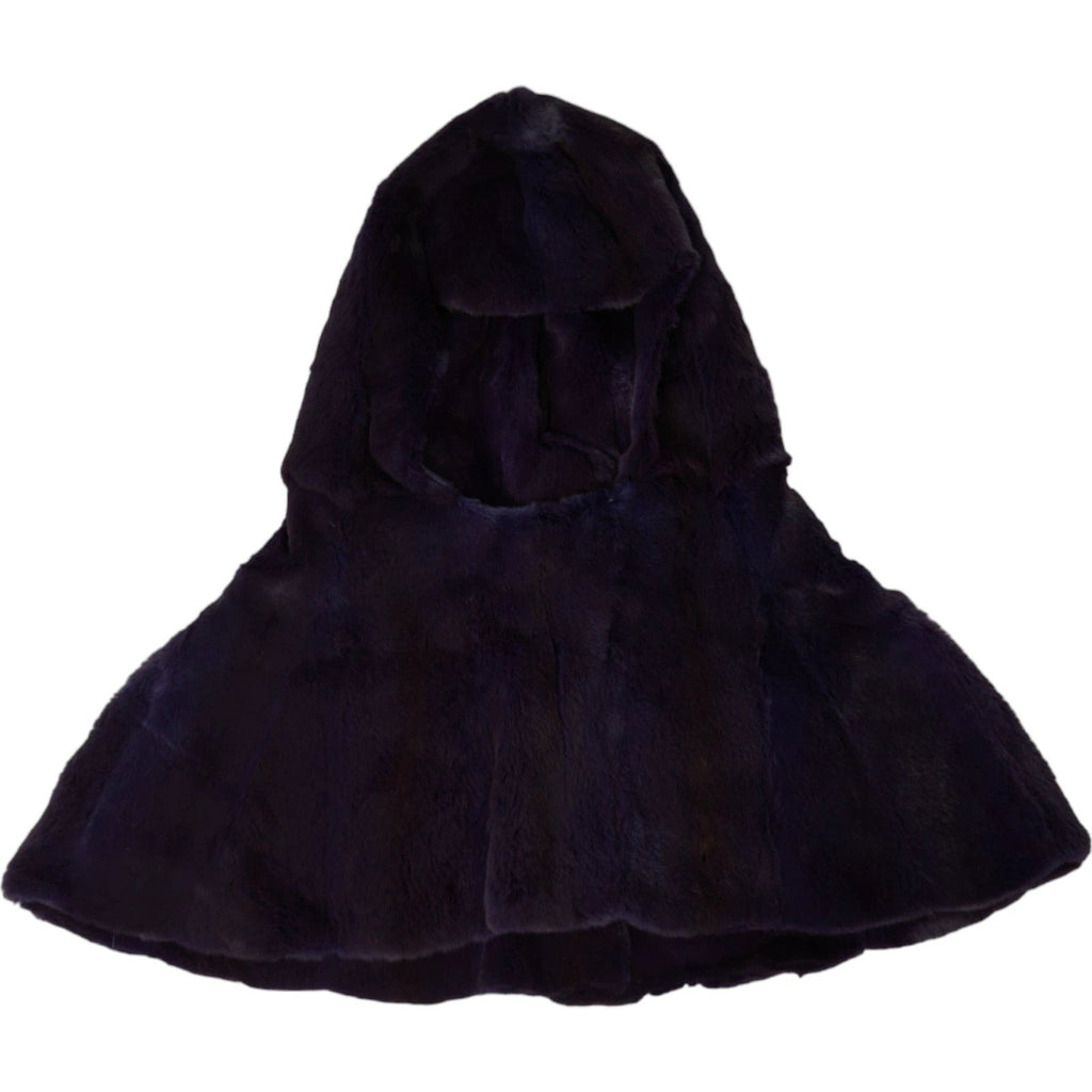 Dolce & Gabbana Black Weasel Fur Whole Head Wrap Hat by Dolce & Gabbana