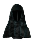 Dolce & Gabbana Black Weasel Fur Whole Head Wrap Hat by Dolce & Gabbana