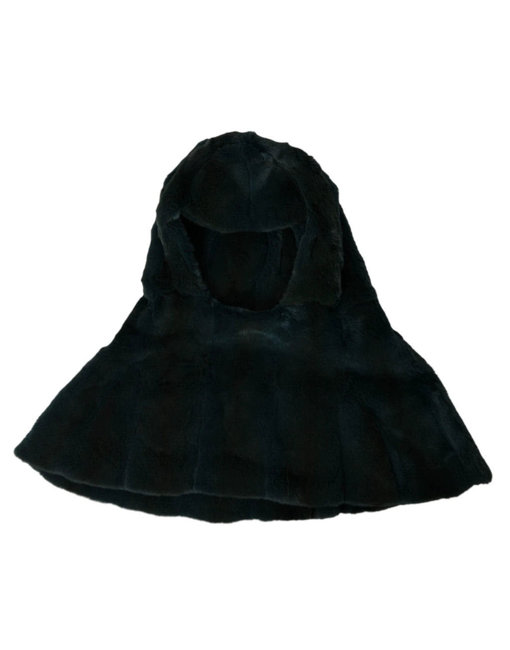Dolce & Gabbana Black Weasel Fur Whole Head Wrap Hat by Dolce & Gabbana