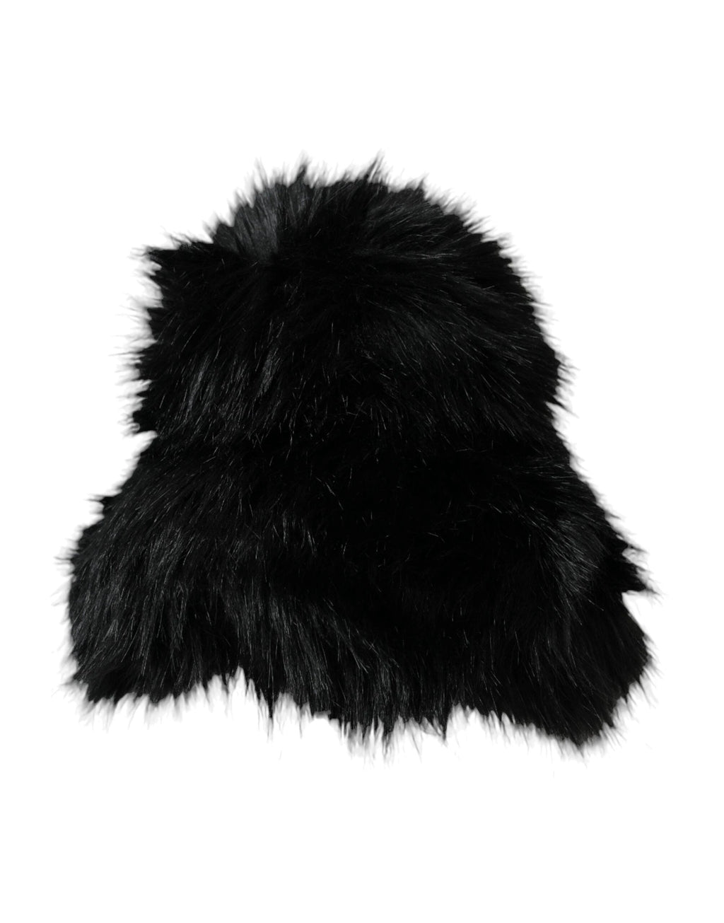 Dolce & Gabbana Black Faux Fur Womens Bucket Hat by Dolce & Gabbana