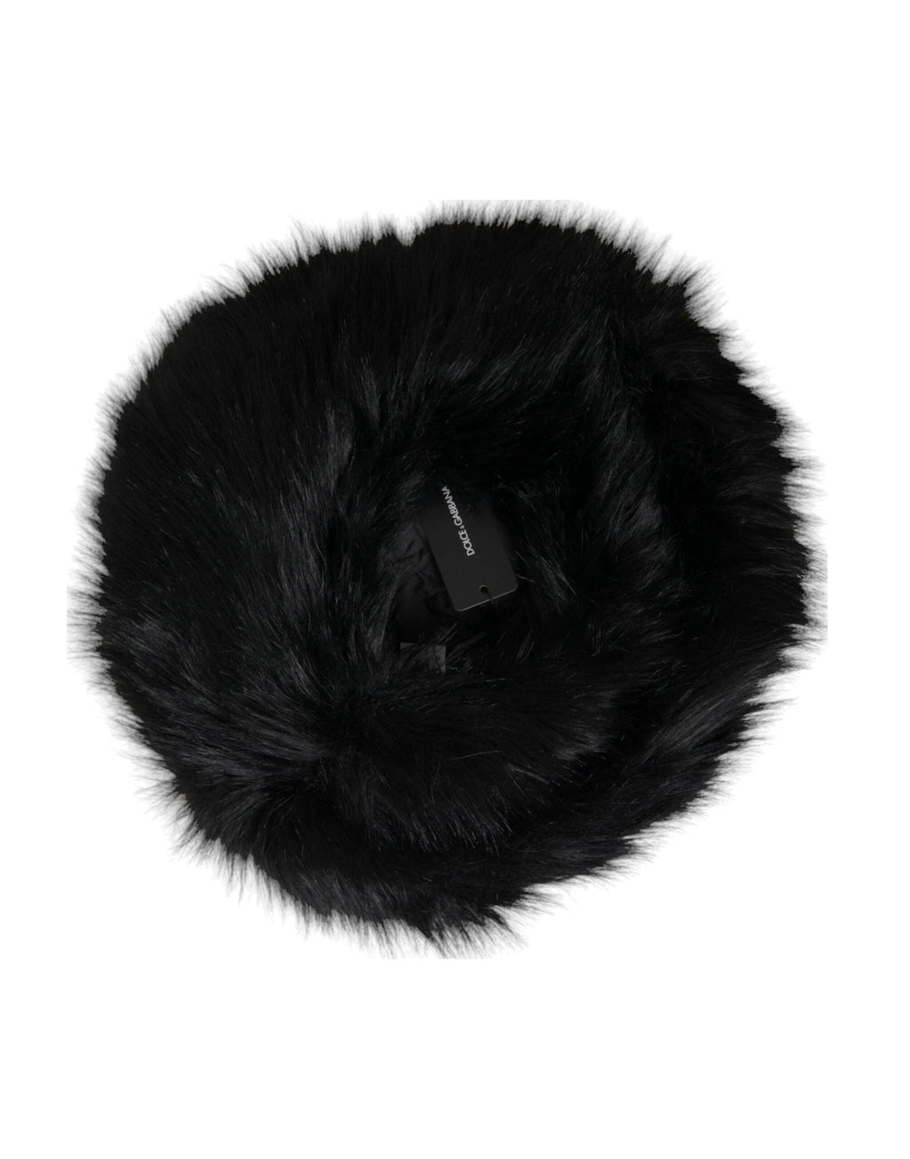 Dolce & Gabbana Black Faux Fur Womens Bucket Hat by Dolce & Gabbana