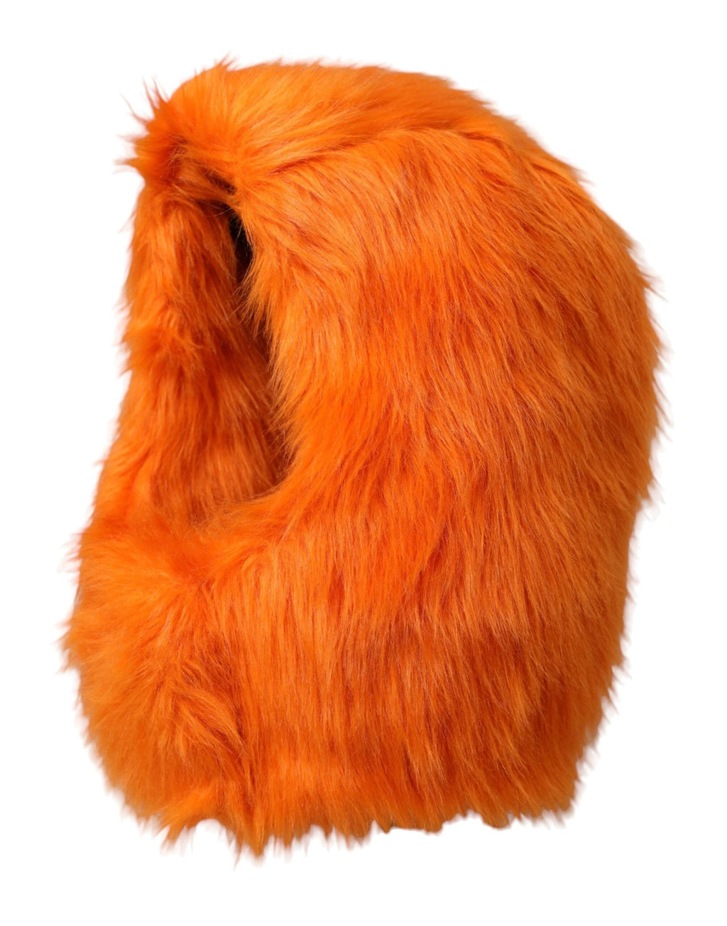 Dolce & Gabbana Orange Faux Fur Whole Head Wrap Hat by Dolce & Gabbana