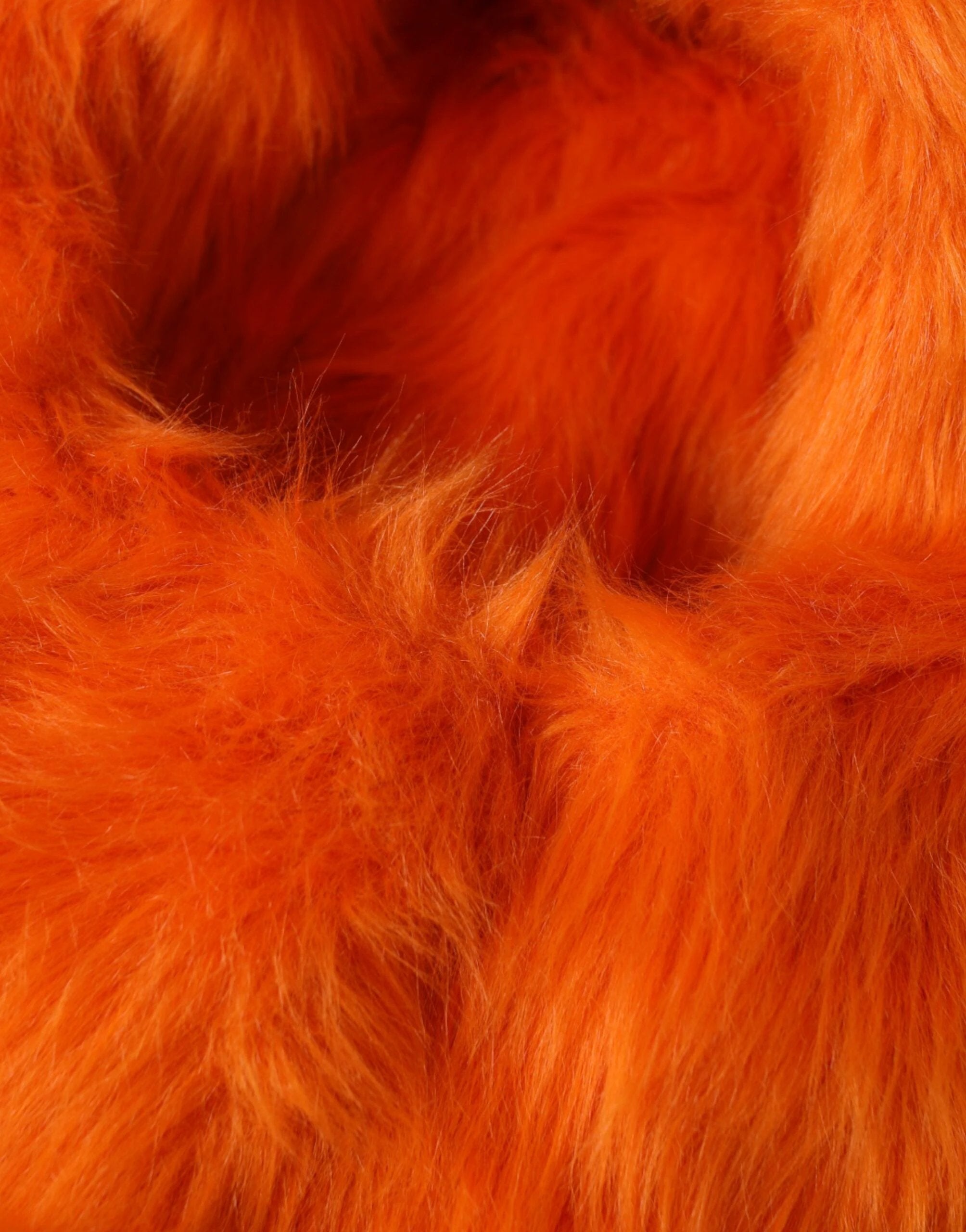 Dolce & Gabbana Orange Faux Fur Whole Head Wrap Hat by Dolce & Gabbana