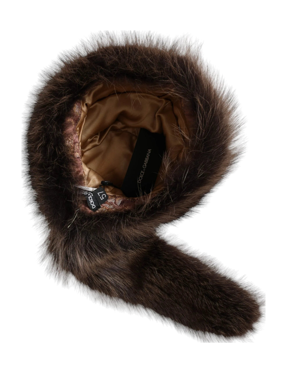 Dolce & Gabbana Women Brown Raccoon Fur Bucket Hat by Dolce & Gabbana