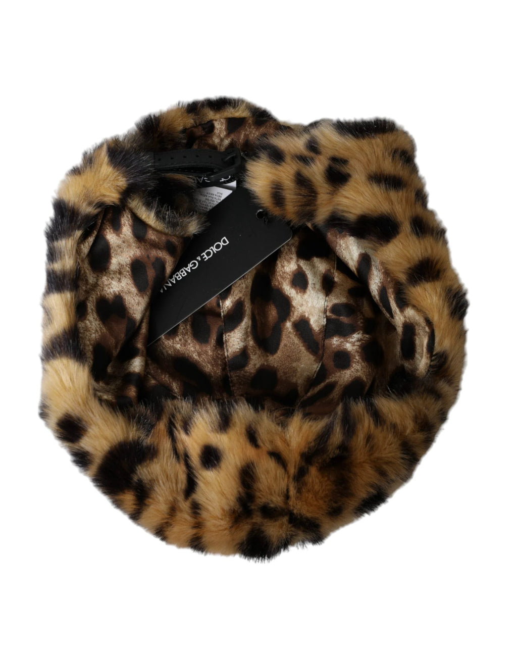 Dolce & Gabbana Brown Leopard Fur Women Bucket Hat by Dolce & Gabbana