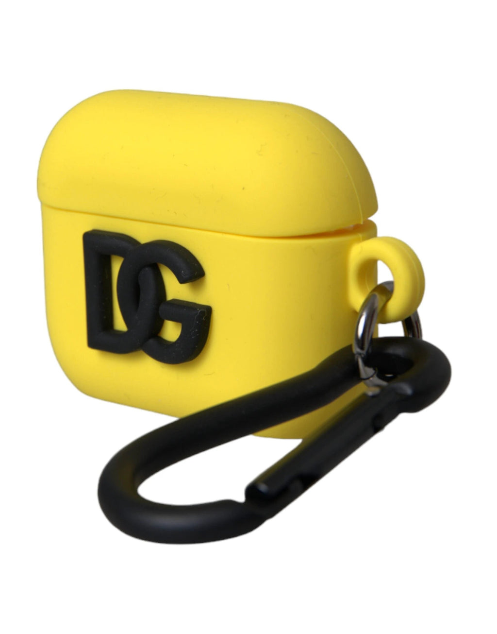 Dolce & Gabbana Yellow Silicone Logo Embossed Airpods Case by Dolce & Gabbana
