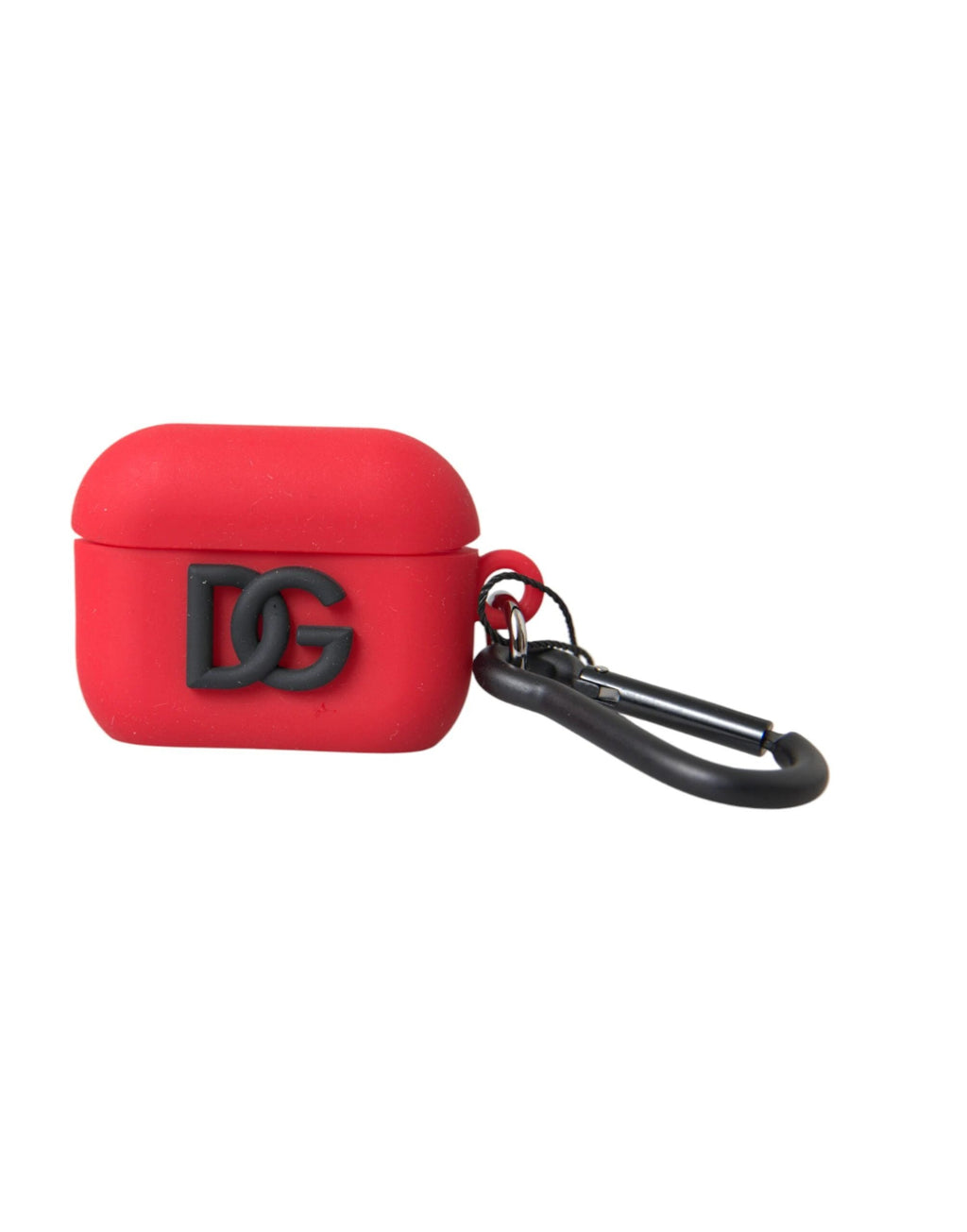 Dolce & Gabbana Red Silicone Rubber Logo Embossed Airpods Case by Dolce & Gabbana