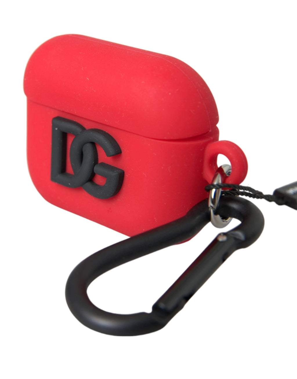 Dolce & Gabbana Red Silicone Rubber Logo Embossed Airpods Case by Dolce & Gabbana
