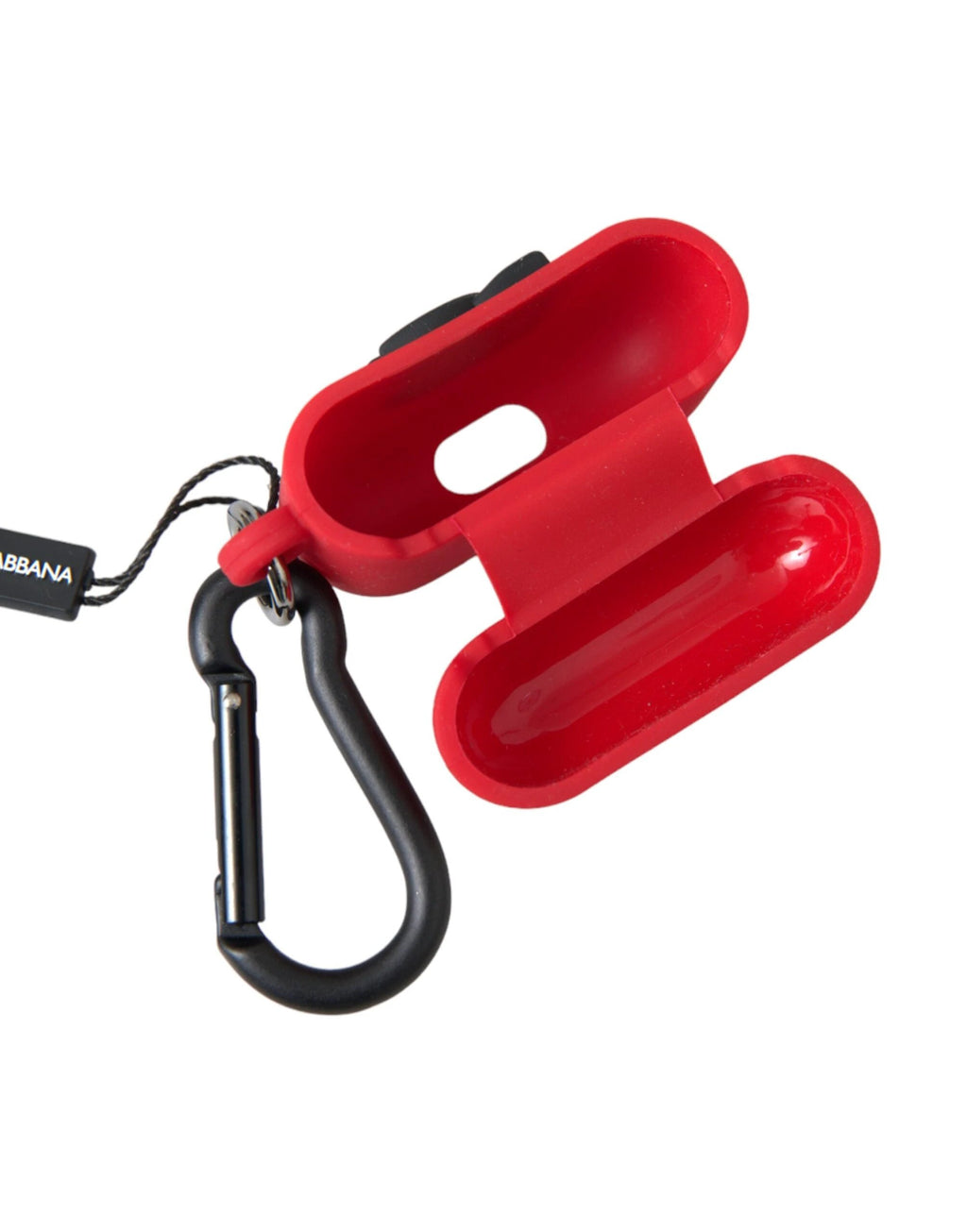 Dolce & Gabbana Red Silicone Rubber Logo Embossed Airpods Case by Dolce & Gabbana