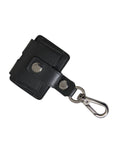 Dolce & Gabbana Black Plain Leather Silver Metal Airpods Case by Dolce & Gabbana