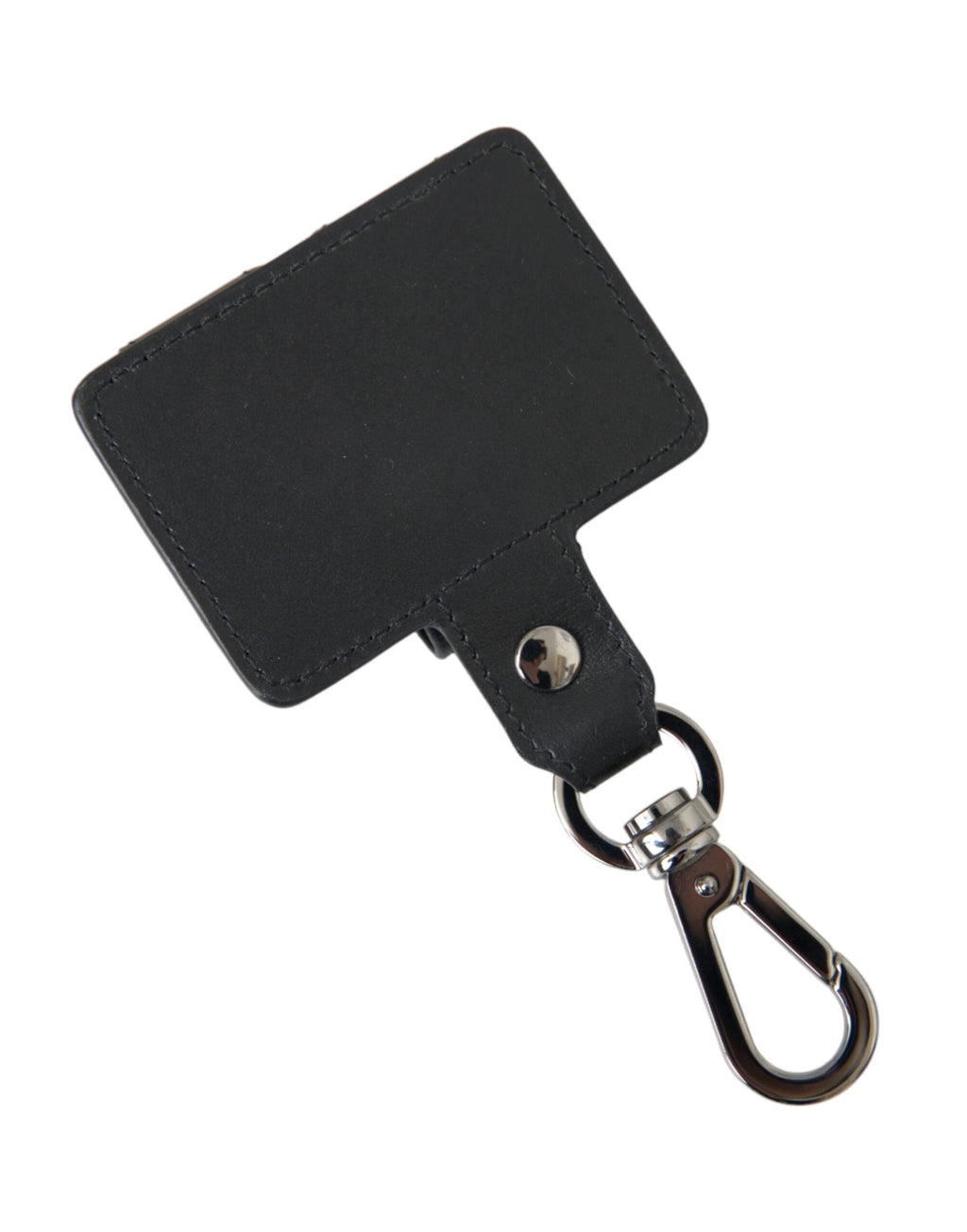 Dolce & Gabbana Black Plain Leather Silver Metal Airpods Case by Dolce & Gabbana