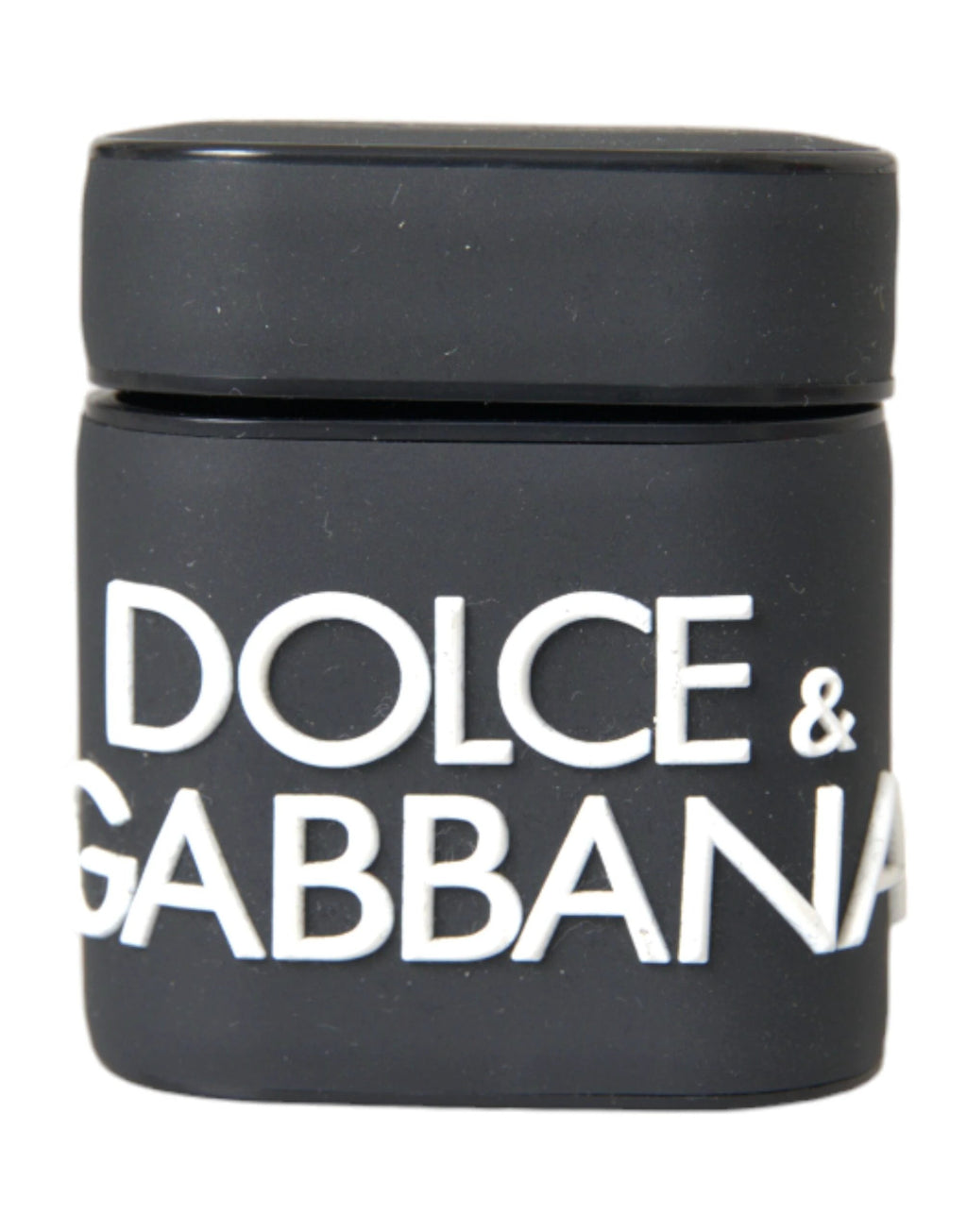 Dolce & Gabbana Black White Silicone Embossed Logo Airpods Case by Dolce & Gabbana
