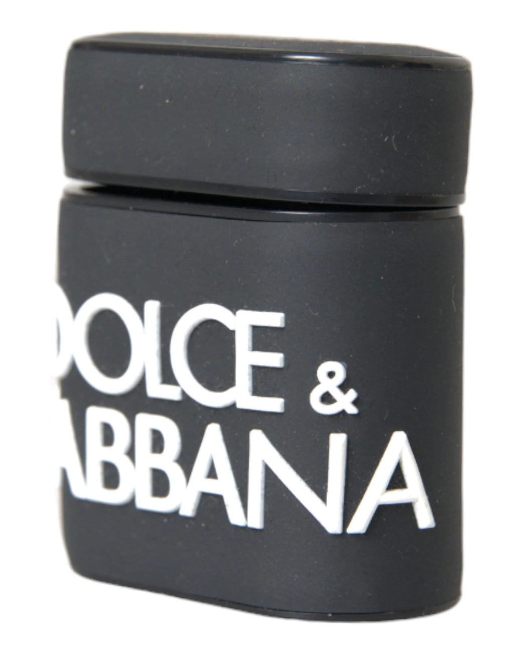 Dolce & Gabbana Black White Silicone Embossed Logo Airpods Case by Dolce & Gabbana