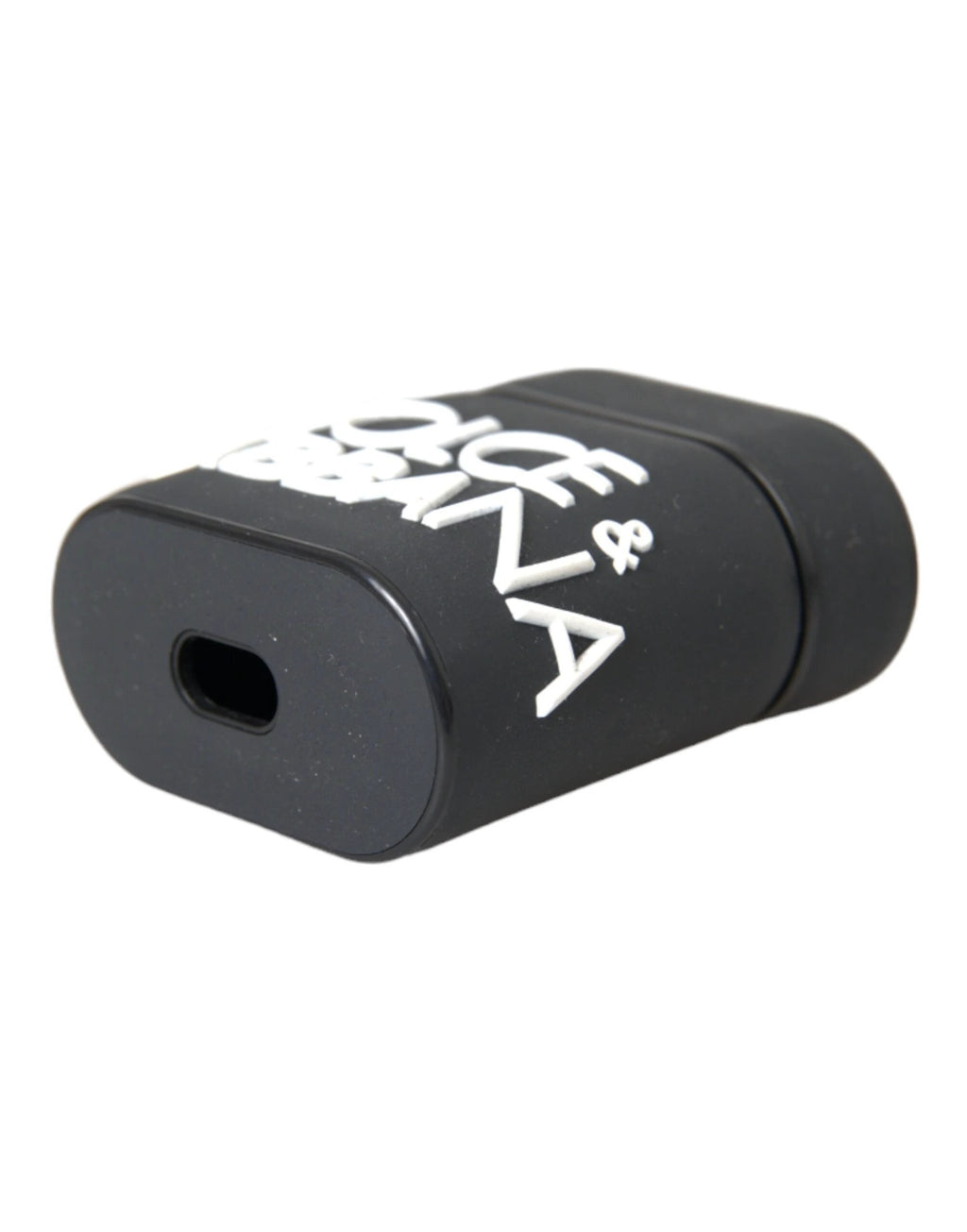 Dolce & Gabbana Black White Silicone Embossed Logo Airpods Case by Dolce & Gabbana