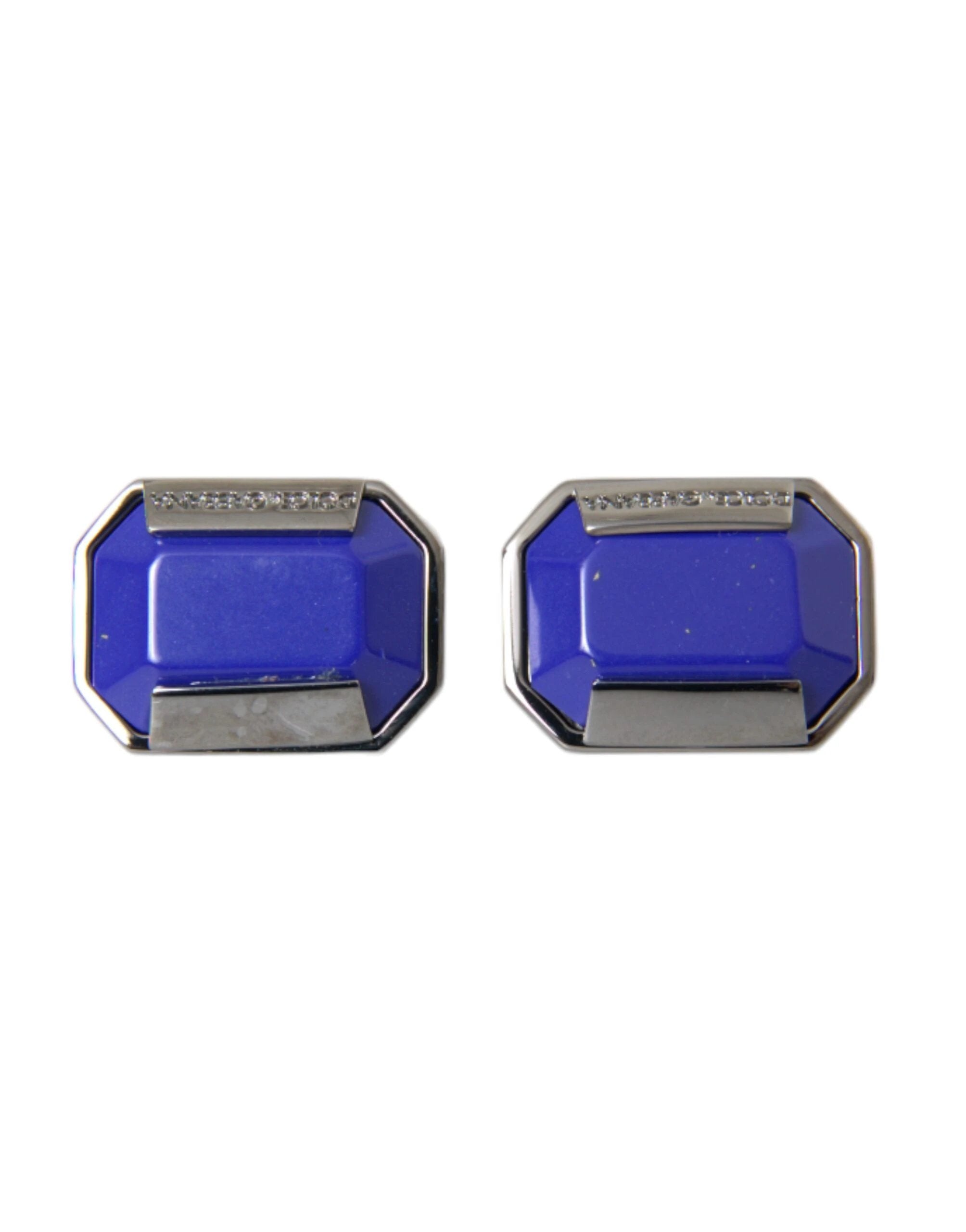 Dolce & Gabbana Silver Plated Brass Pin Crystal Cufflinks by Dolce & Gabbana