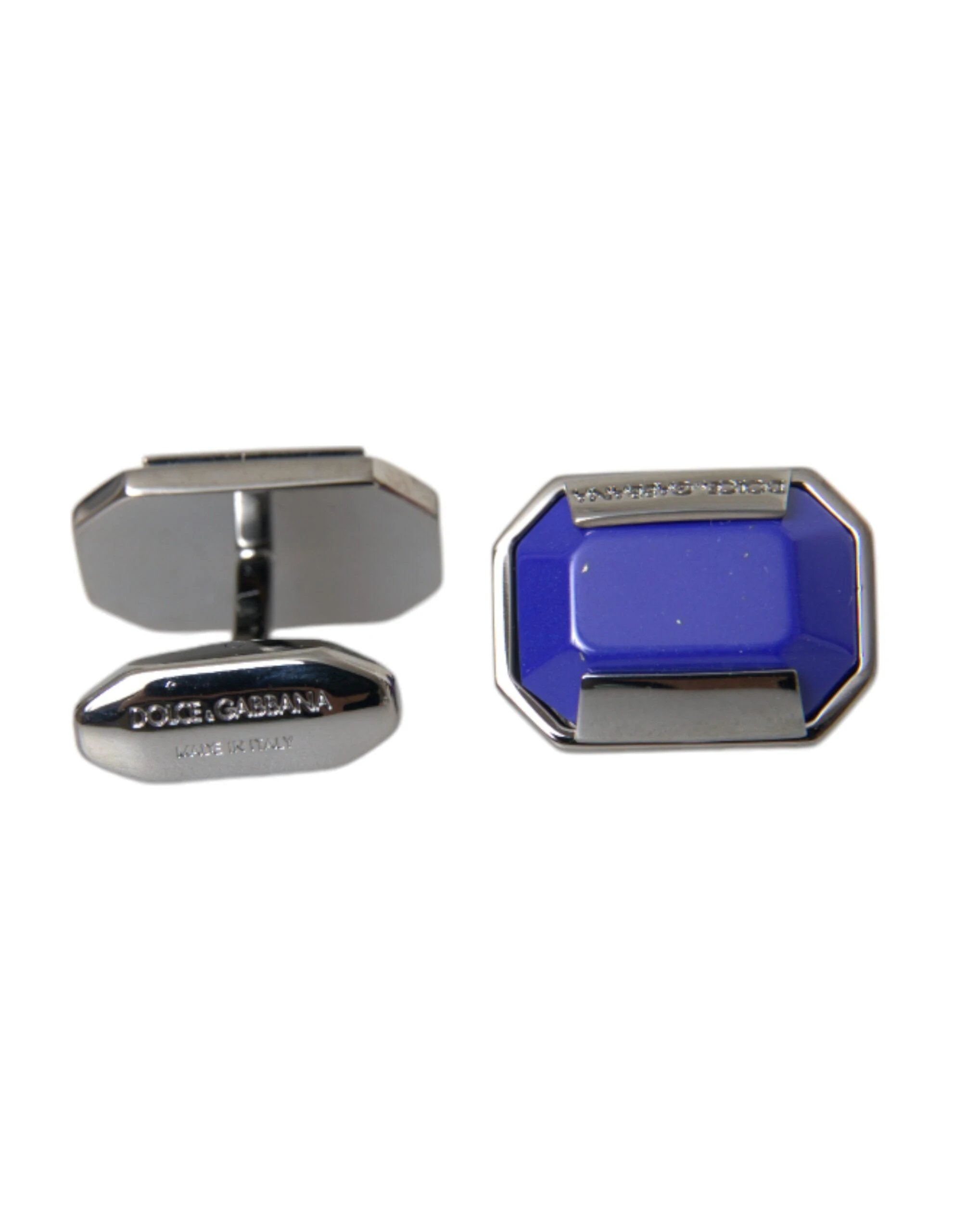 Dolce & Gabbana Silver Plated Brass Pin Crystal Cufflinks by Dolce & Gabbana