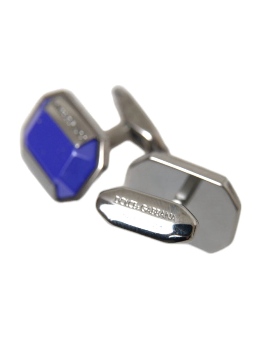 Dolce & Gabbana Silver Plated Brass Pin Crystal Cufflinks by Dolce & Gabbana