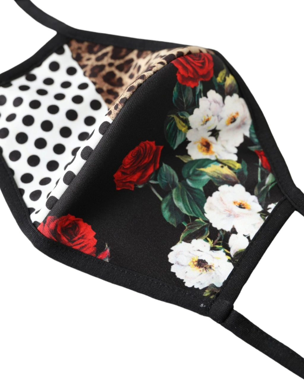 Dolce & Gabbana Multicolor Leopard Floral Elastic Ear Strap Face Mask by Dolce & Gabbana