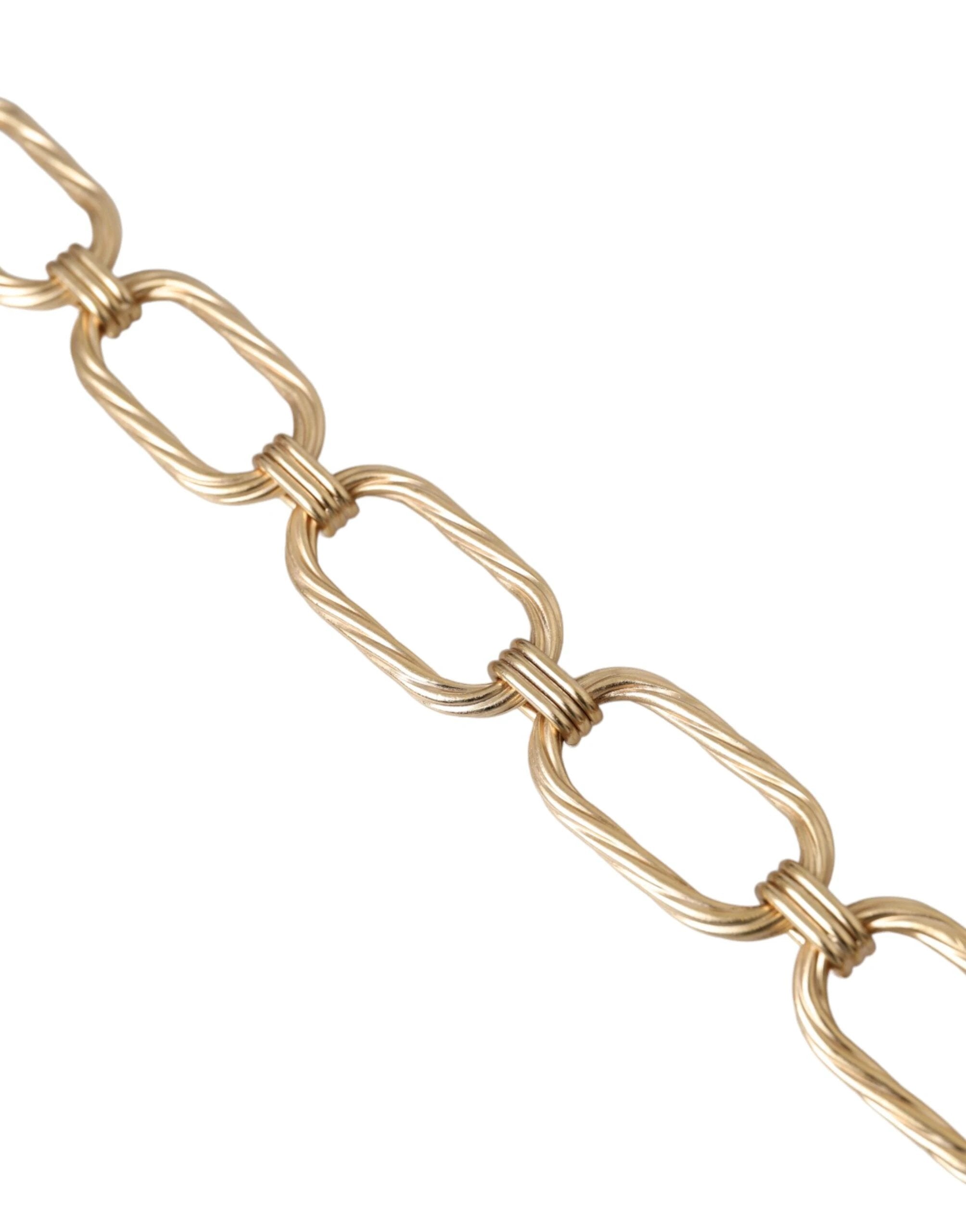 Dolce & Gabbana Gold Tone Brass Large Link Chain Jewelry Necklace by Dolce & Gabbana