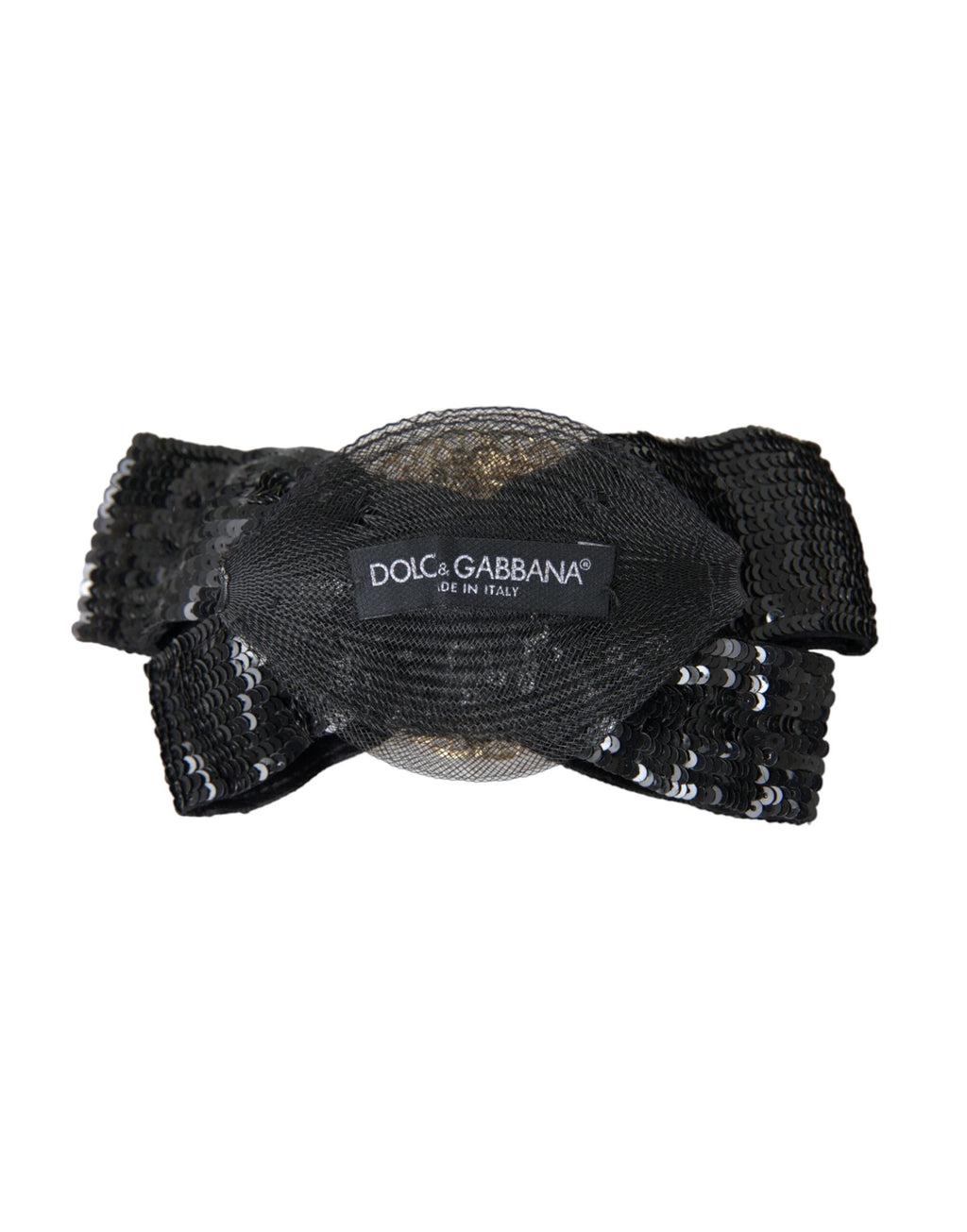 Dolce & Gabbana Black Sequin Pearl Handmade Brooch Hair Pin by Dolce & Gabbana