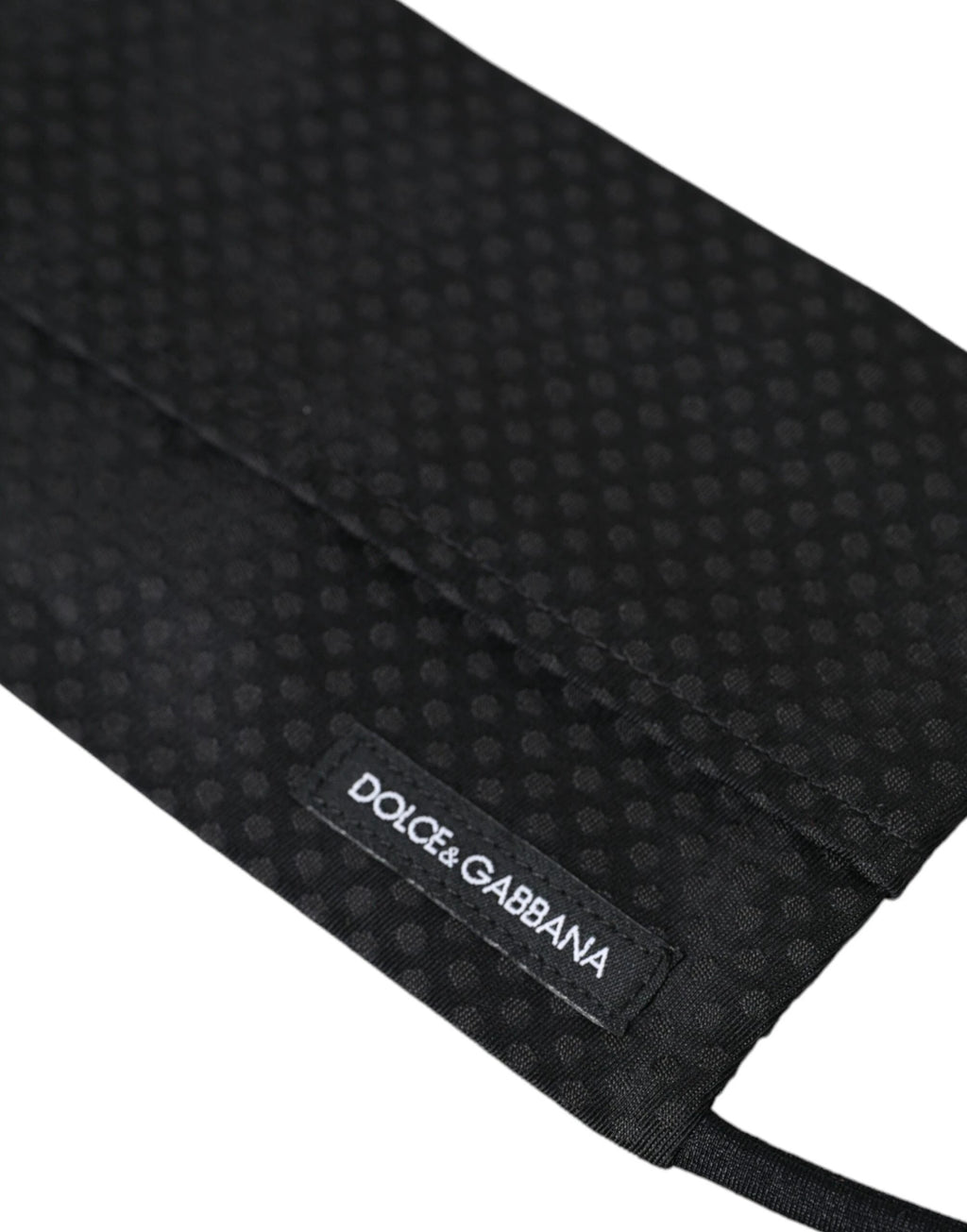 Dolce & Gabbana Black 100% Silk Adjustable Necktie Face Mask by Dolce & Gabbana