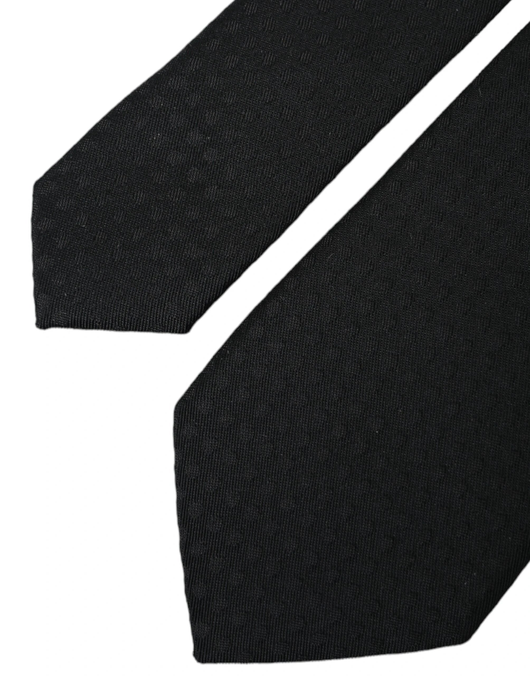 Dolce & Gabbana Black 100% Silk Adjustable Necktie Face Mask by Dolce & Gabbana