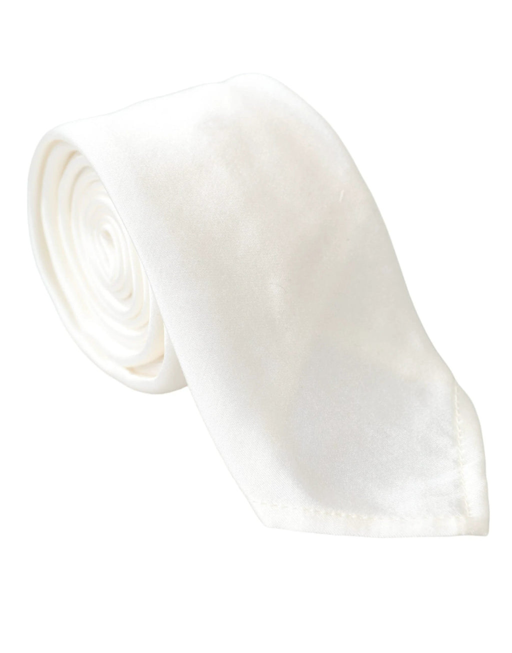 Dolce & Gabbana White Silk Blend Adjustable Tie Men by Dolce & Gabbana