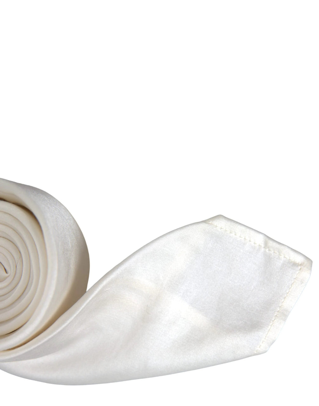 Dolce & Gabbana White Silk Blend Adjustable Tie Men by Dolce & Gabbana