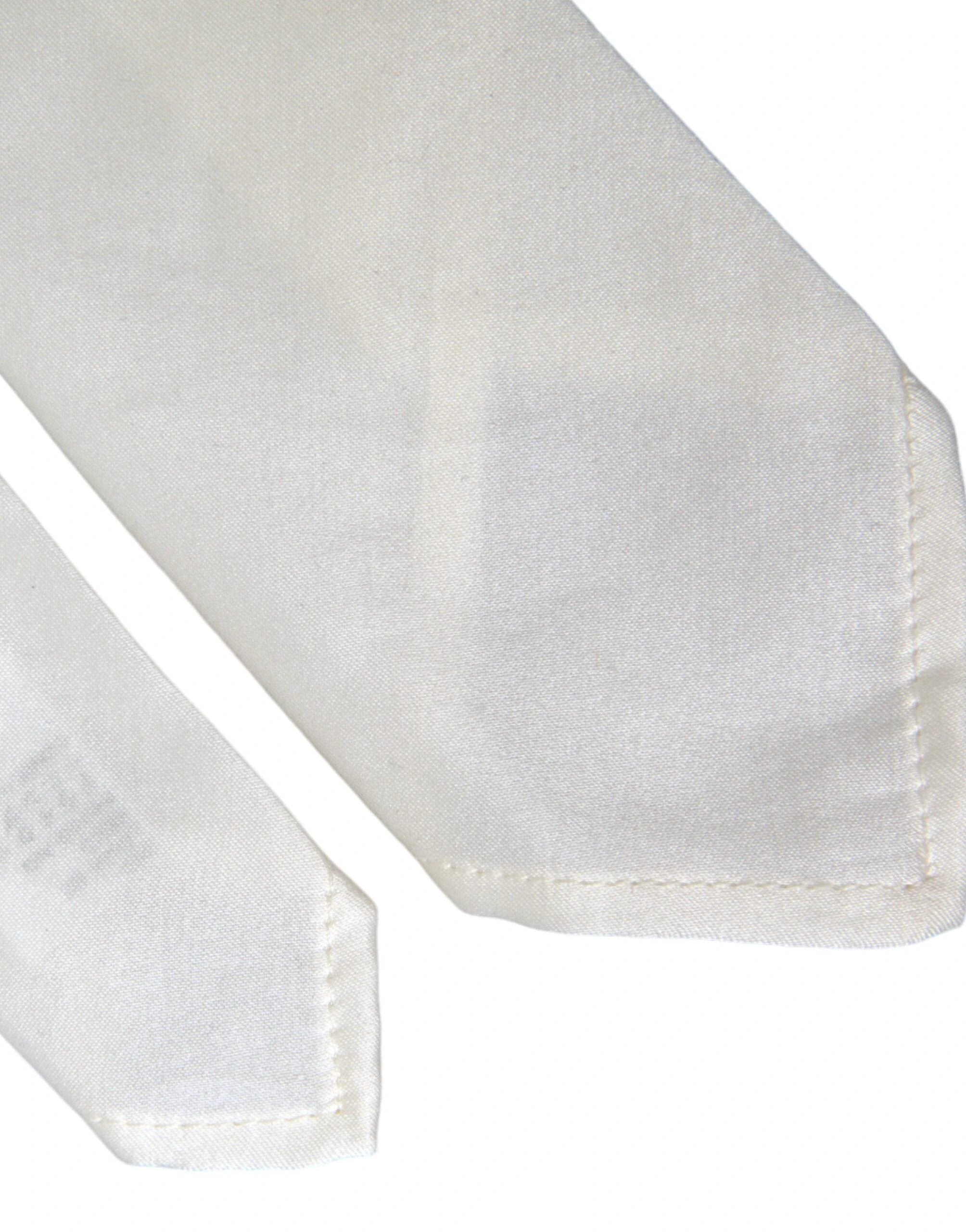 Dolce & Gabbana White Silk Blend Adjustable Tie Men by Dolce & Gabbana
