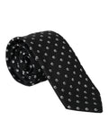 Dolce & Gabbana Black Logo Cotton Blend Adjustable Tie by Dolce & Gabbana